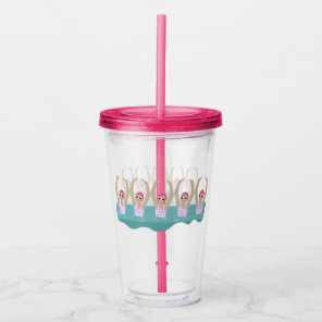 Artistic Swimmers | Artistic Swimming Illustration Acrylic Tumbler