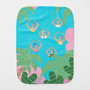 Artistic Swimmers Artistic Swimming Illustration Baby Burp Cloth