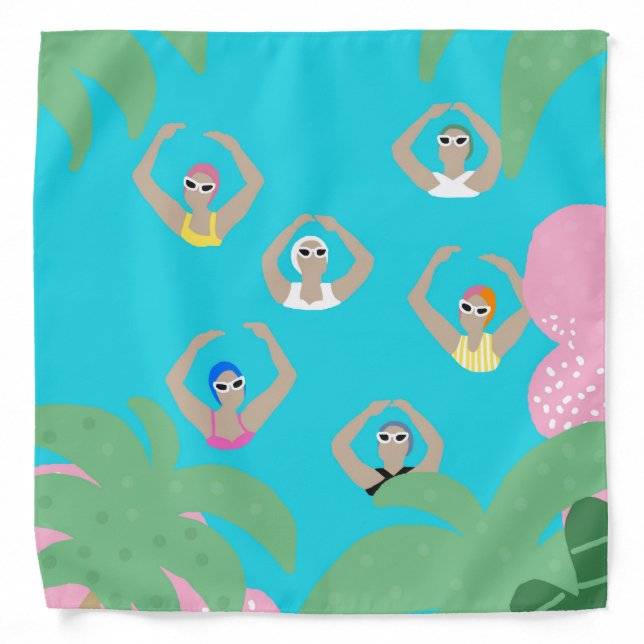 Artistic Swimmers | Artistic Swimming Illustration Bandana (Front)