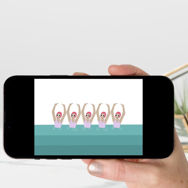 Artistic Swimmers | Artistic Swimming Illustration Card (Front Digital)