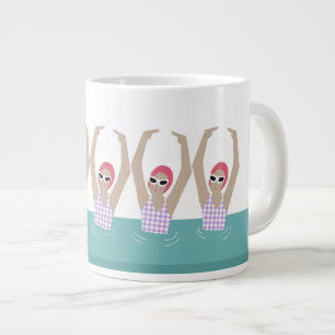 Artistic Swimmers Artistic Swimming Illustration Giant Coffee Mug