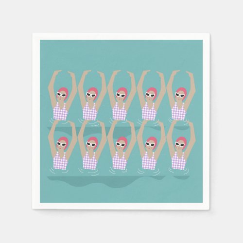 Artistic Swimmers  Artistic Swimming Illustration Napkins