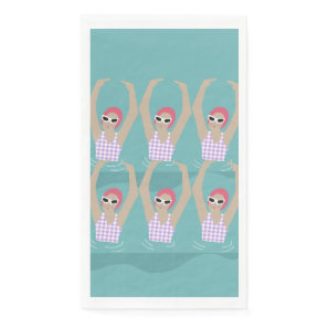 Artistic Swimmers | Artistic Swimming Illustration Paper Guest Towels