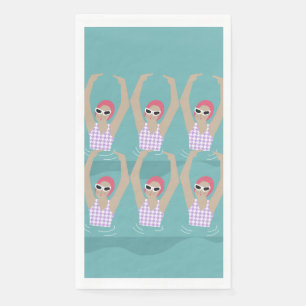 Artistic Swimmers Artistic Swimming Illustration Paper Guest Towels