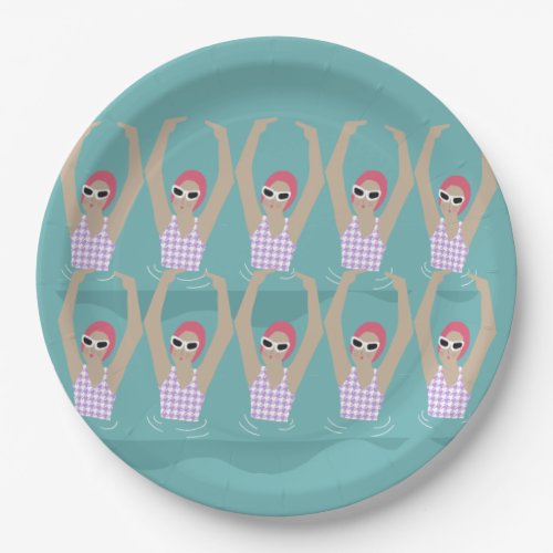 Artistic Swimmers  Artistic Swimming Illustration Paper Plates