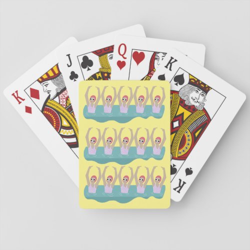 Artistic Swimmers  Artistic Swimming Illustration Playing Cards