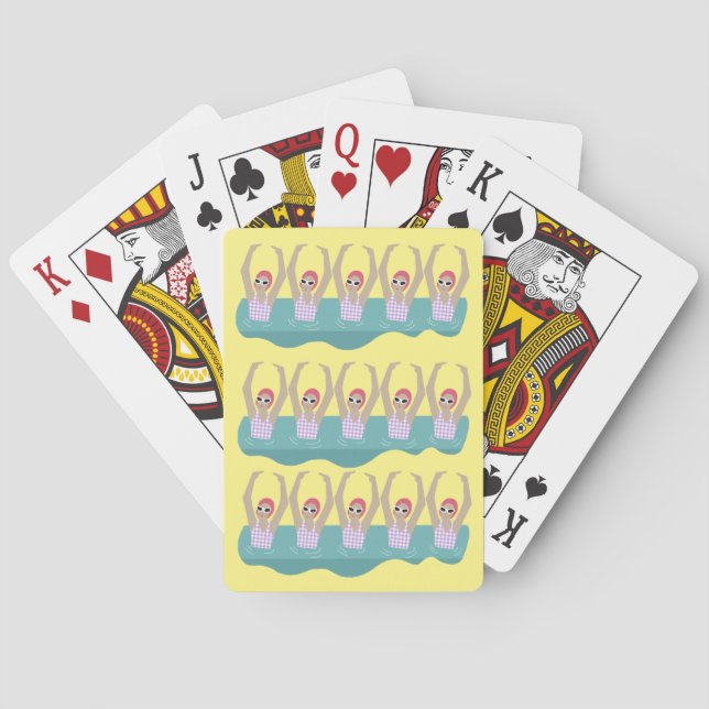 Artistic Swimmers | Artistic Swimming Illustration Poker Cards (Back)