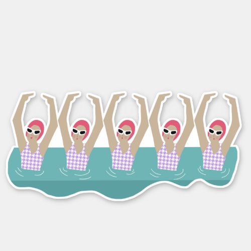 Artistic Swimmers  Artistic Swimming Illustration Sticker