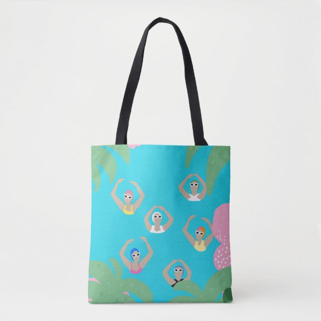 Artistic Swimmers | Artistic Swimming Illustration Tote Bag (Front)