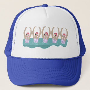 Artistic Swimmers Artistic Swimming Illustration Trucker Hat