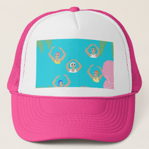 Artistic Swimmers   Artistic Swimming Illustration Trucker Hat