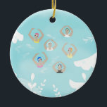 Artistic Swimmers | Artistic Swimming Winter Art  Ceramic Ornament<br><div class="desc">Featuring cool modern illustration of synchronized women artistic swimmers in a hot spring pool. Artistic swimmers gift design in a pastel colors. Swimming ladies in abstract winter plant garden surrounding hot spring swimming pool. Cool swim team gift. synchronized swimming team gifts, synchronized swimming team coach gift. Artistic swimmers girl team...</div>