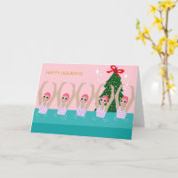 Artistic Swimmers Illustration Christmas Holiday