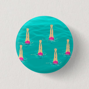 Artistic Swimmers Swimming Under Water  Button