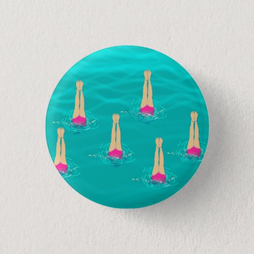 Artistic Swimmers Swimming Under Water  Button