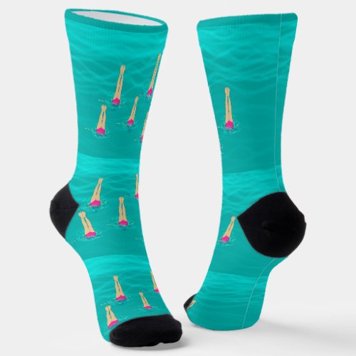 Artistic Swimmers _ Swimming Under Water Socks