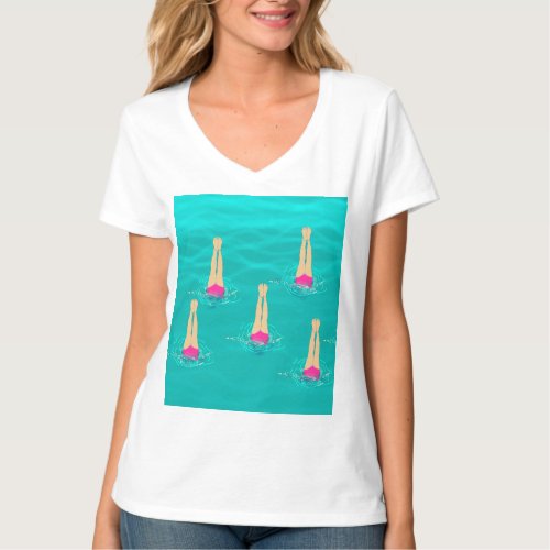 Artistic Swimmers _ Swimming Under Water T_Shirt