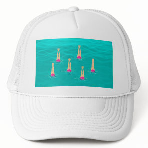 Artistic Swimmers - Swimming Under Water   Trucker Hat