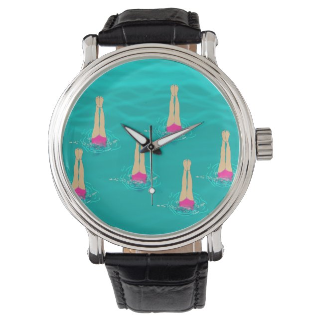 Artistic Swimmers Swimming Under Water  Watch (Front)