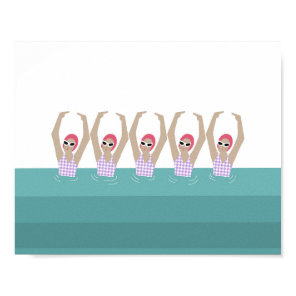 Artistic Swimmers | Synchro Swimming Design Art Poster