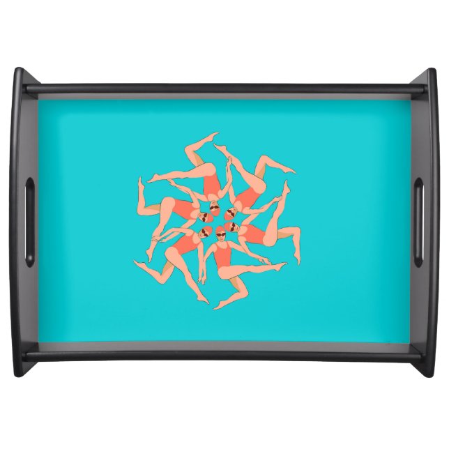 Artistic Swimmers - Synchronized Swimming Dance Serving Tray (Front)