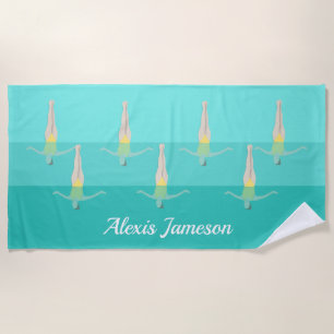 Artistic Swimming Beach Towel