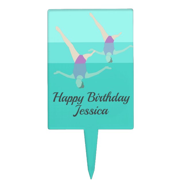 Artistic Swimming Cake Topper (Front)