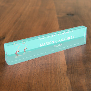 Artistic Swimming Desk Name Plate