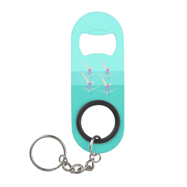 Artistic Swimming Keychain Bottle Opener (Front)