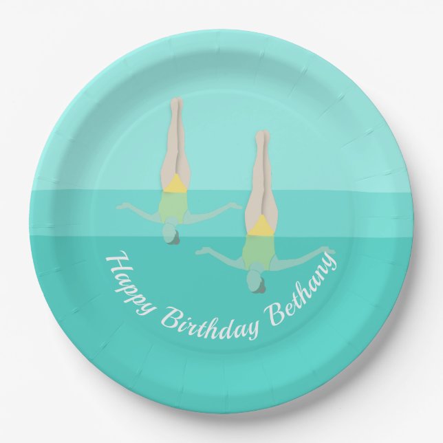 Artistic Swimming Paper Plates (Front)