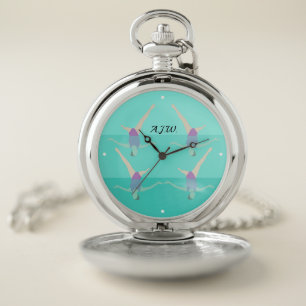 Artistic Swimming Pocket Watch