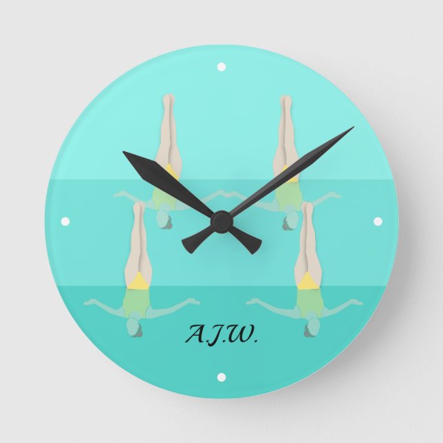 Artistic Swimming Round Clock (Front)
