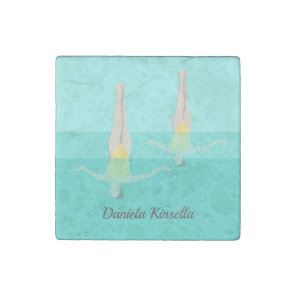 Artistic Swimming Stone Magnet