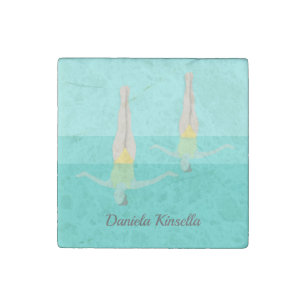 Artistic Swimming Stone Magnet