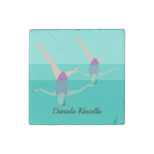 Artistic Swimming Stone Magnet
