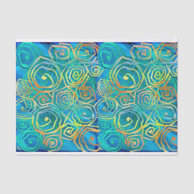 Artistic Swirly Patterned Tissue Paper. Tissue Paper (Front)
