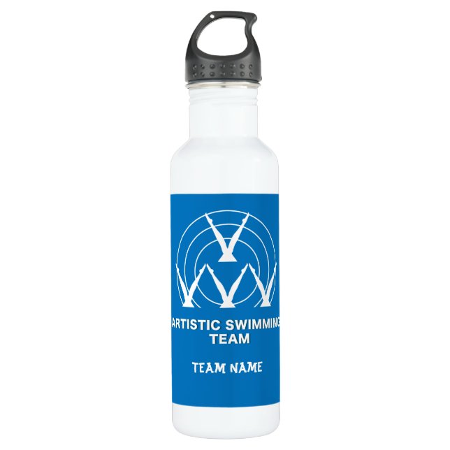 Artistic Synchronised Swimming Stainless Steel Water Bottle (Front)