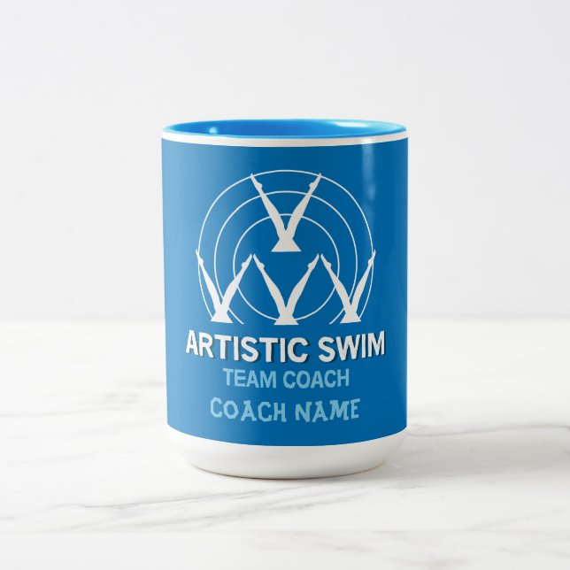 Artistic Synchronised Swimming Two-Tone Coffee Mug (Center)