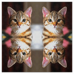 Artistic Tabby Cat Kitten Portrait Fabric