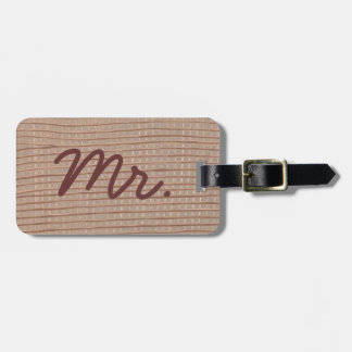 Artistic Tan Burlap Painting Luggage Tags