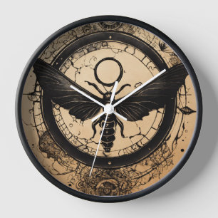 "Artistic Tattoo-Inspired Clock" Clock