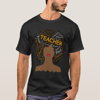 Artistic Teacher Afro for African American Women R T-Shirt