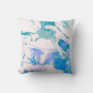 Artistic Texture. Bright Violet Border. Violet Art Throw Pillow