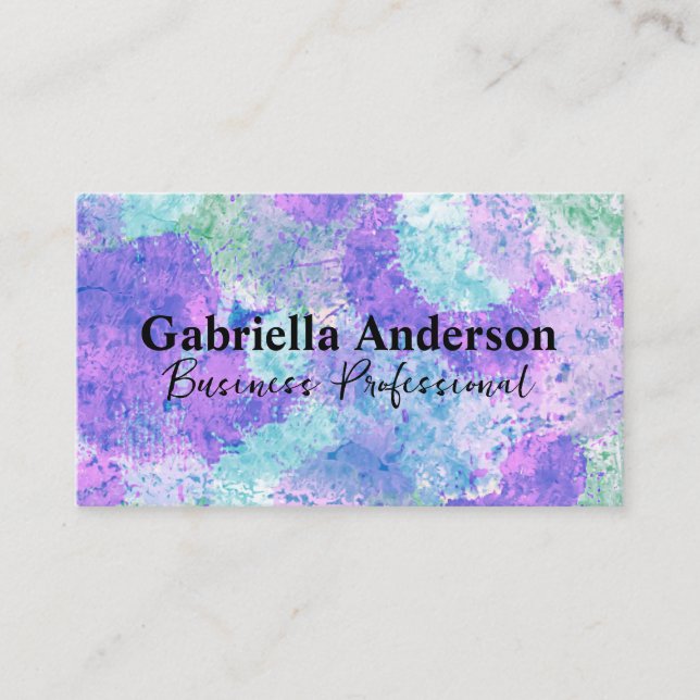 Artistic Tie Dye Colorful Background Business Card (Front)