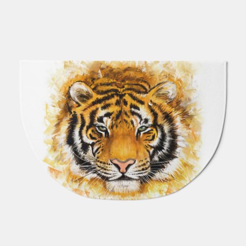 Artistic Tiger Face Doormat