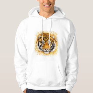 Artistic Tiger Face Hoodie