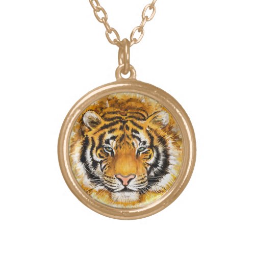 Artistic Tiger Face Necklace