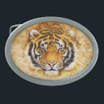 Artistic Tiger Face Oval Belt Buckle<br><div class="desc">Artistic Tiger Face</div>