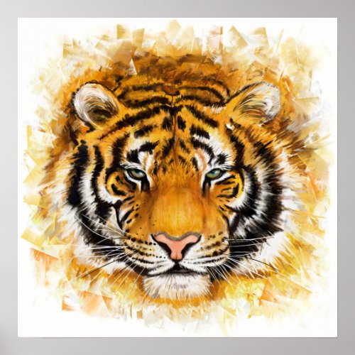 Artistic Tiger Face Poster