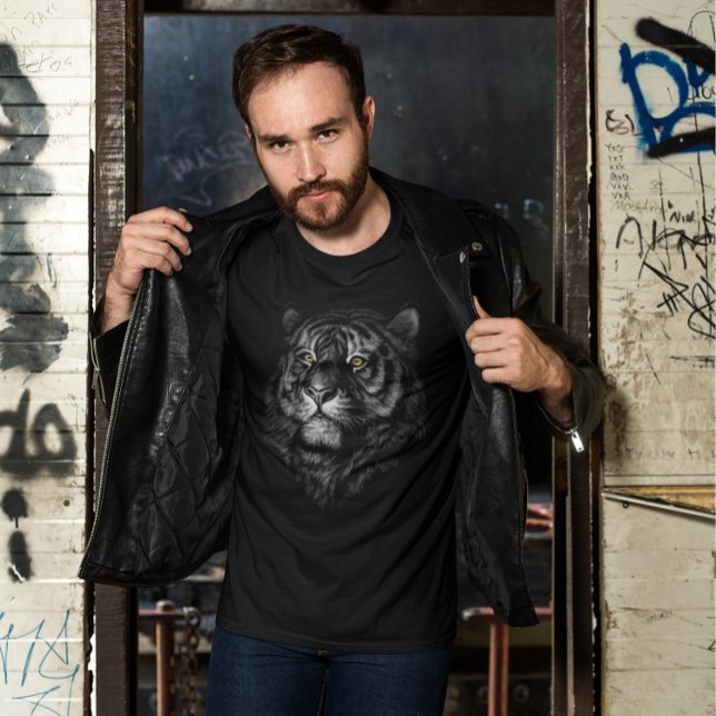 Artistic Tiger Head Graphic T-Shirt (Creator Uploaded)